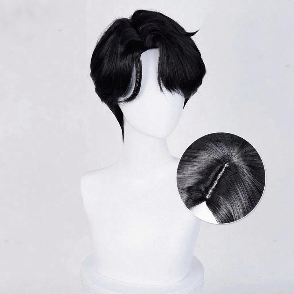 L - email Wig Kpop Demon Hunter Saja Boys Jinu Black Cosplay Wig - lemailwigs