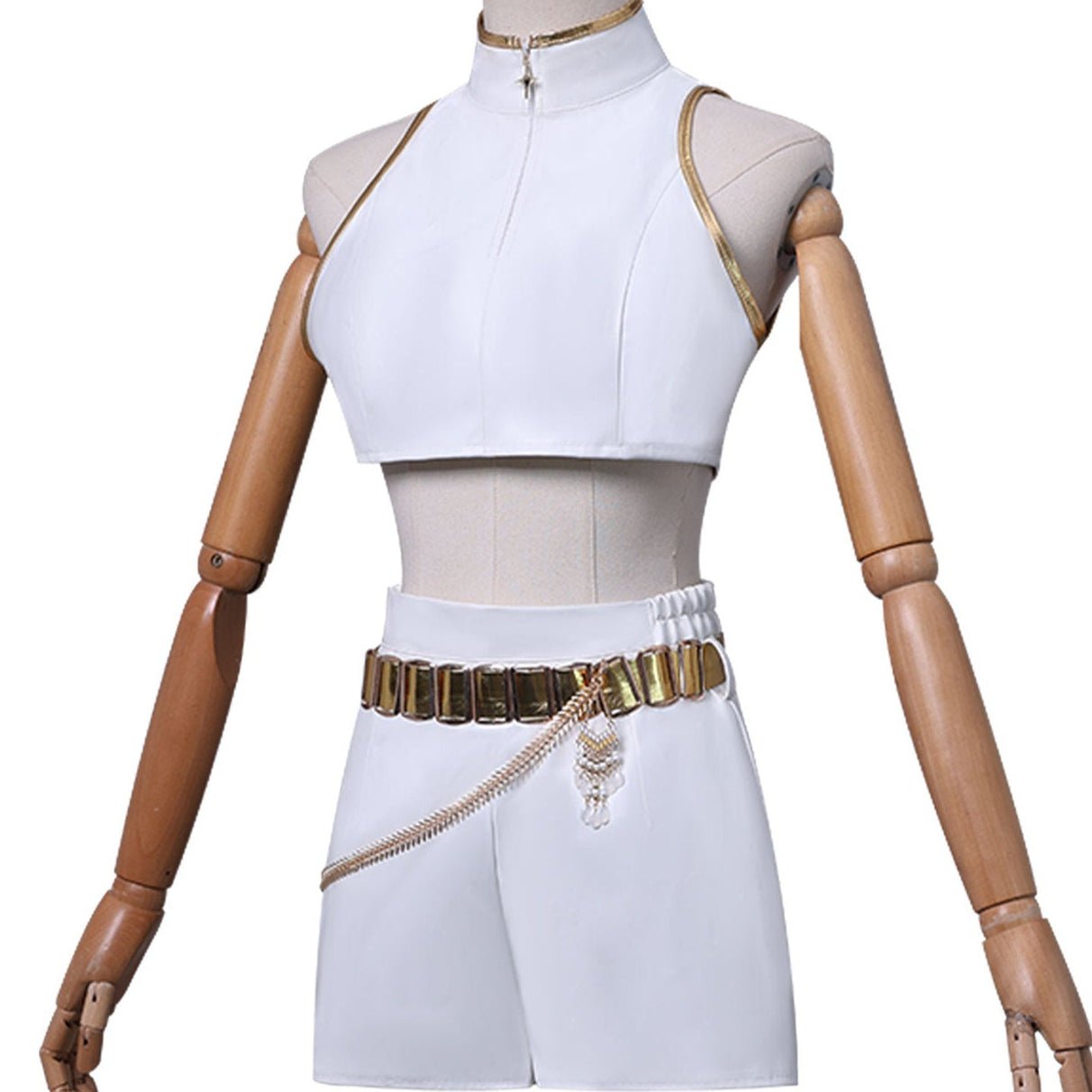 L - email Wig Kpop Demon Hunter White Outfit Rumi Full Set (XS - XXXL) - lemailwigs