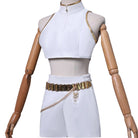 L - email Wig Kpop Demon Hunter White Outfit Rumi Full Set (XS - XXXL) - lemailwigs