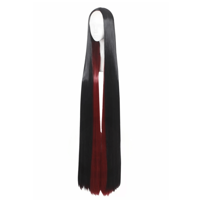 L - email Wig Land Of The Lustrous Bort Black Red 150cm Long Straight Cosplay Wig - lemailwigs