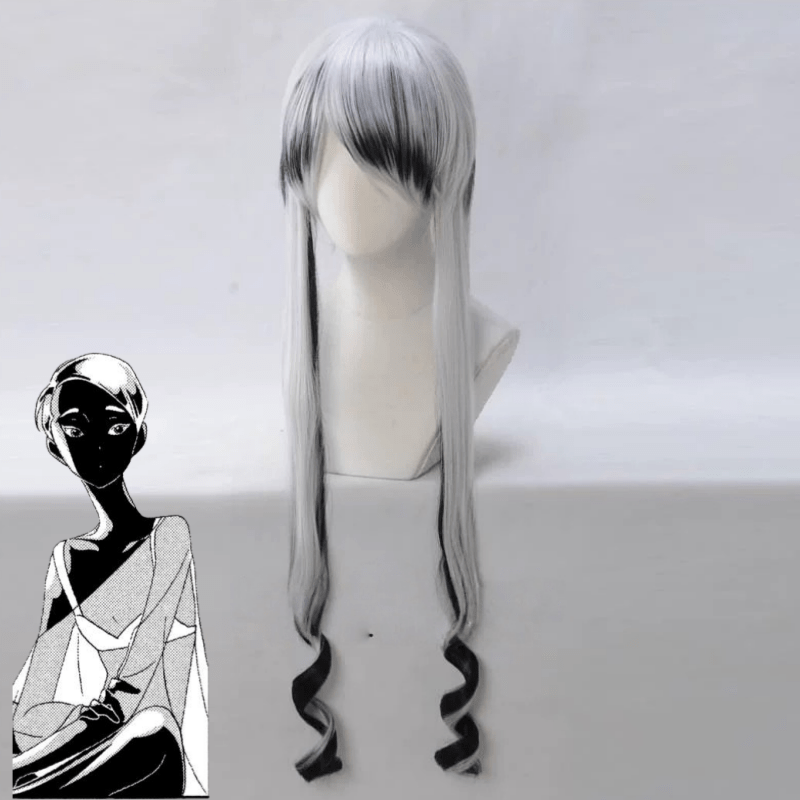 L - email Wig Land Of The Lustrous Cairngorm Silver Gray Long Cosplay Wig - lemailwigs