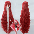 L - email Wig Land Of The Lustrous Padparadscha Red 140cm/110cm Long Curls Cosplay Wig - lemailwigs