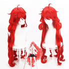 L - email Wig Land Of The Lustrous Padparadscha Red Long Curls Cosplay Wig - lemailwigs