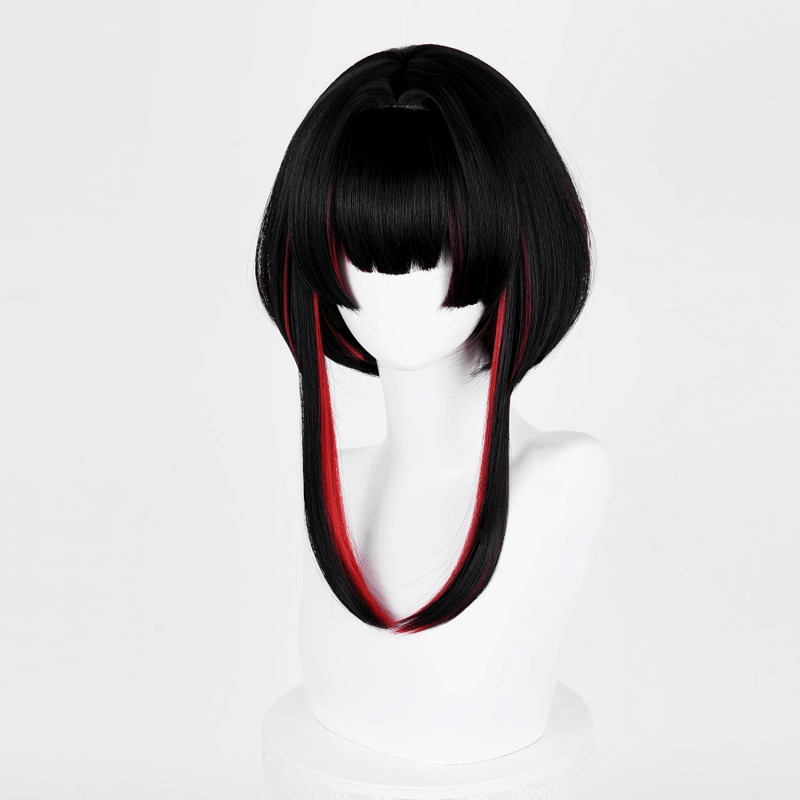 L - email Wig League of Legends Ahri Black Red 40cm Halloween Cosplay Wig - lemailwigs