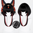 L - email Wig League of Legends Ahri Black Red 40cm Halloween Cosplay Wig - lemailwigs