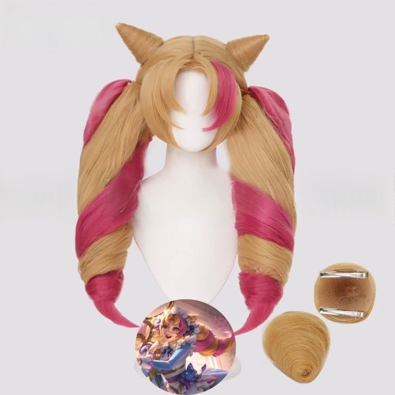 L - email Wig League of Legends Cafe Cuties Gwen Cosplay Wigs - lemailwigs