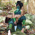 L - email Wig League of Legends LOL The Rogue Assassin Akali Cosplay Costume And Wig Kit - lemailwigs