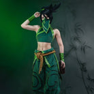 L - email Wig League of Legends LOL The Rogue Assassin Akali Cosplay Costume And Wig Kit - lemailwigs