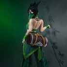 L - email Wig League of Legends LOL The Rogue Assassin Akali Cosplay Costume And Wig Kit - lemailwigs