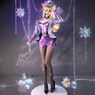 L - email Wig League of Legends Popstar Ahri Cosplay Costume - lemailwigs