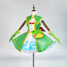 L - email Wig League Of Legends Rain Shepherd Gwen Green Cosplay Costume Wig Set - lemailwigs
