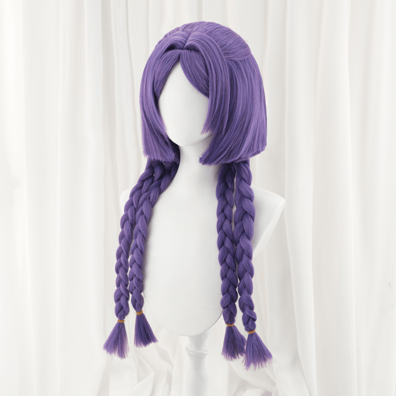 L-email Wig League of Legends Yunara Purple Cosplay Costume Wig Full Set - lemailwigs