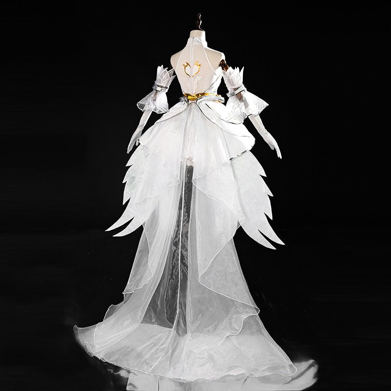 L - email Wig LOL Crystal Rose Lux White Cosplay Costume Wig Full Set - lemailwigs
