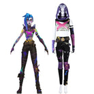 L - email Wig LOL League Of Legends Fractured Jinx Cosplay Costume And Wig Kit - lemailwigs