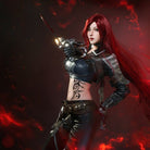 L - email Wig LOL League Of Legends Katarina The Sinister Blade Halloween Cosplay Costume Full Set - lemailwigs