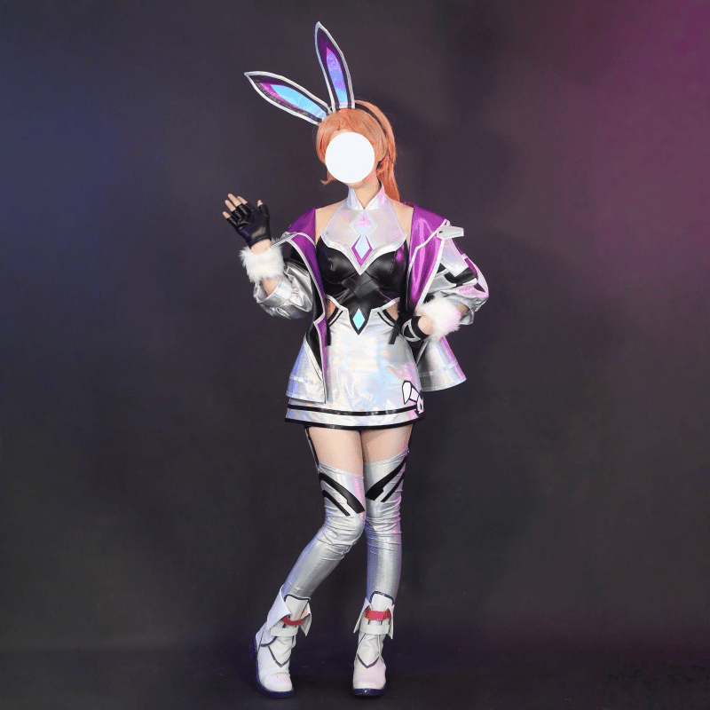 L - email Wig LOL League Of Legends Miss Fortune Cosplay Costume And Wig Full Set - lemailwigs