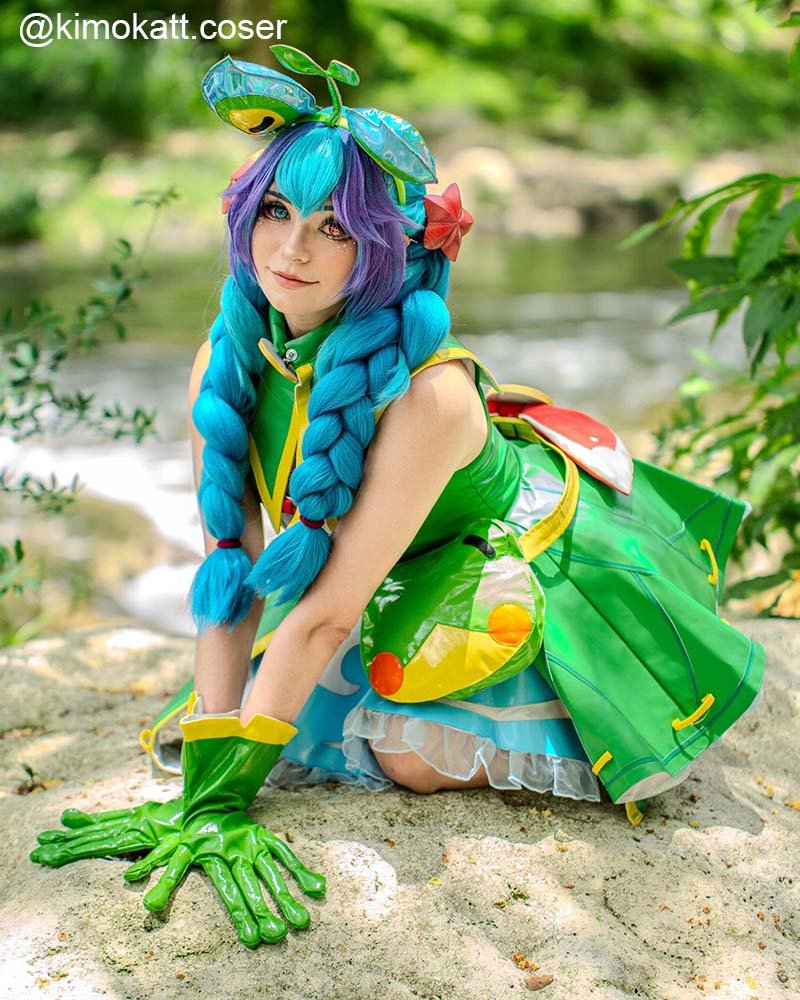 L - email Wig LOL Rain Shepherd Gwen Twin Tails Cosplay Wig - lemailwigs