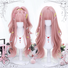 L - email Wig Long Pink Curly Lolita Wig - lemailwigs