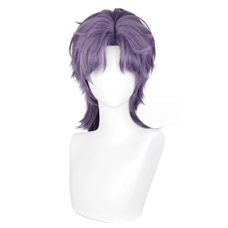 L - email Wig Love and Deepspace Rafayel Purple 38cm Short Halloween Cosplay Wig - lemailwigs