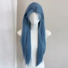 L - email Wig Mist Blue Straight Lace Front 60cm Long Wig - lemailwigs