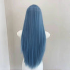 L - email Wig Mist Blue Straight Lace Front 60cm Long Wig - lemailwigs