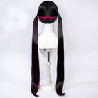 L - email Wig Monster High Draculaura Color Mixing Long Double Braids Halloween Cosplay Wig - lemailwigs