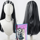 L - email Wig Monster High Frankie Stein Black White 70cm Halloween Cosplay Wig - lemailwigs