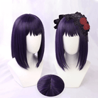 L - email Wig My Dress - Up Darling Kuroe Shizuku Dark Purple Short Halloween Cosplay Wig - lemailwigs