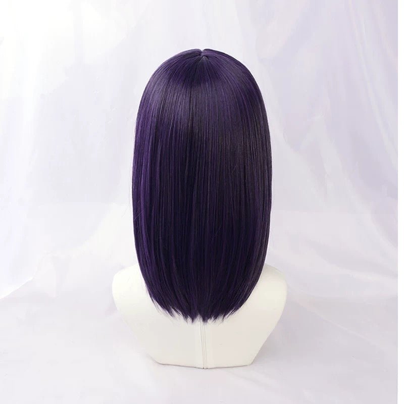 L - email Wig My Dress - Up Darling Kuroe Shizuku Dark Purple Short Halloween Cosplay Wig - lemailwigs