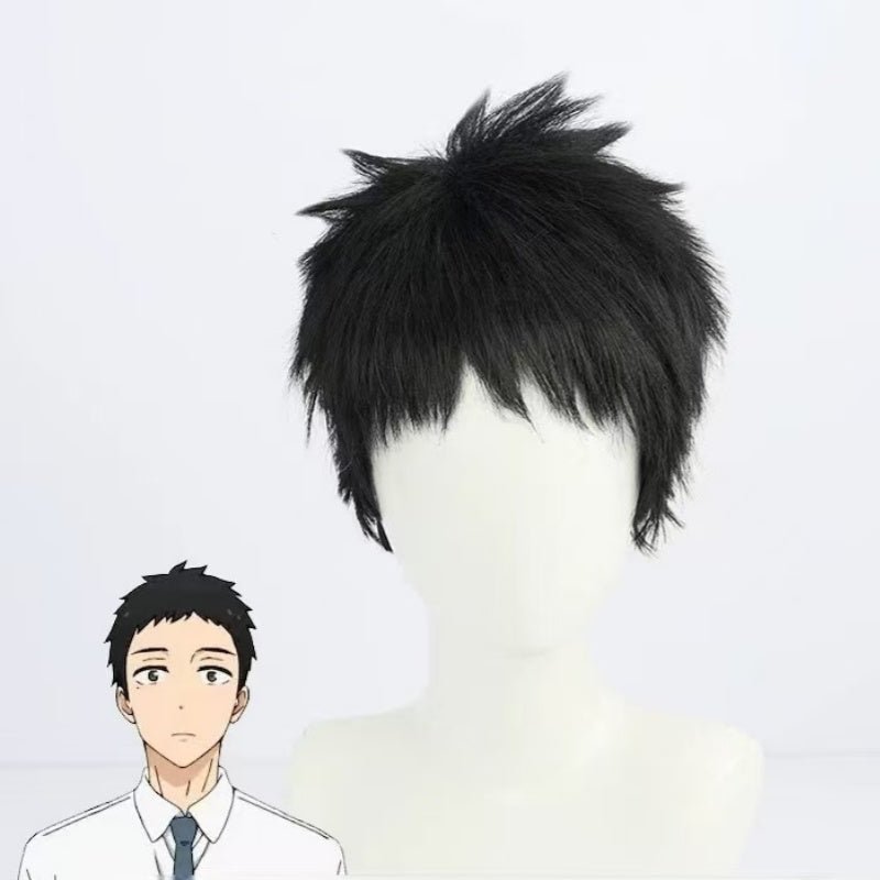 L - email Wig My Dress - Up Darling Wakana Gojo Black Short Cosplay Wig - lemailwigs