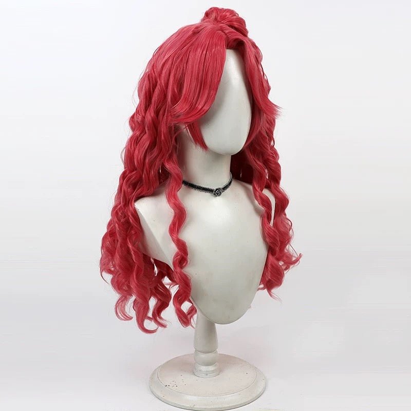 L - email Wig My Little Pony Pinkie Pie Red Curls 65cm Halloween Cosplay Wig - lemailwigs