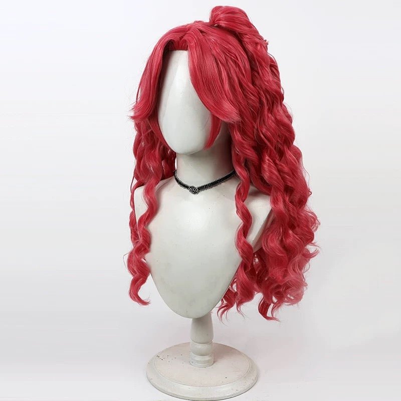 L - email Wig My Little Pony Pinkie Pie Red Curls 65cm Halloween Cosplay Wig - lemailwigs