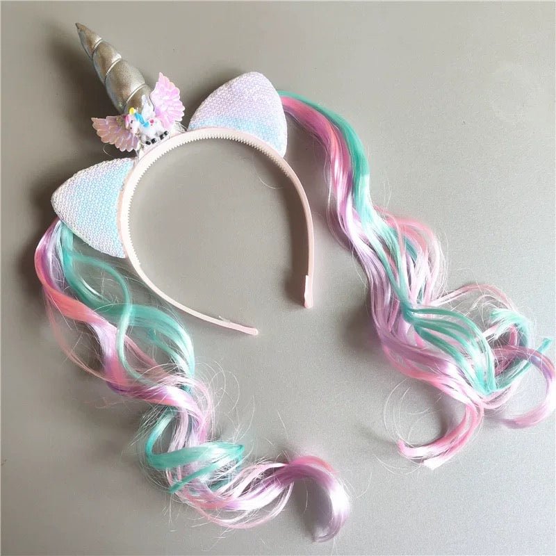 L - email Wig My Little Pony Unicorn Kid's Headband Halloween Cosplay Accessories - lemailwigs