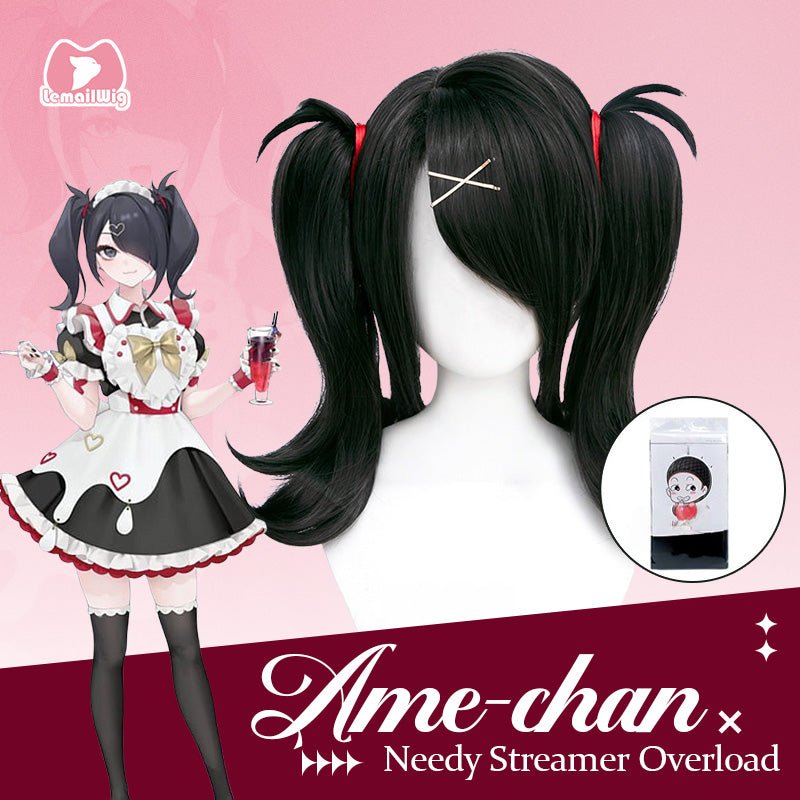L - email Wig Needy Streamer Overload Ame - chan Cosplay Costume Wig Set - lemailwigs