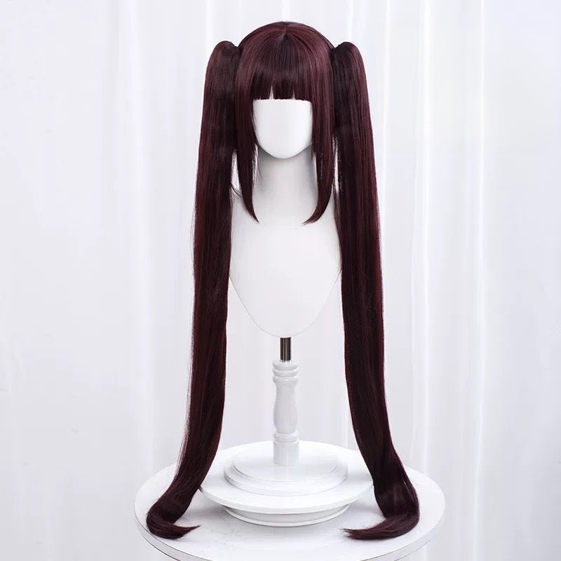 L - email Wig NEKOPARA Chocola Vanilla 100cm Cosplay Wig - lemailwigs