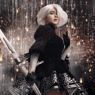L - email Wig Nier Automata 2B White Short Wig - lemailwigs