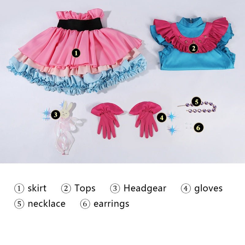 L - email Wig Oshi no Ko Ai Hoshino Season 3 Pink Blue Cosplay Costume - lemailwigs