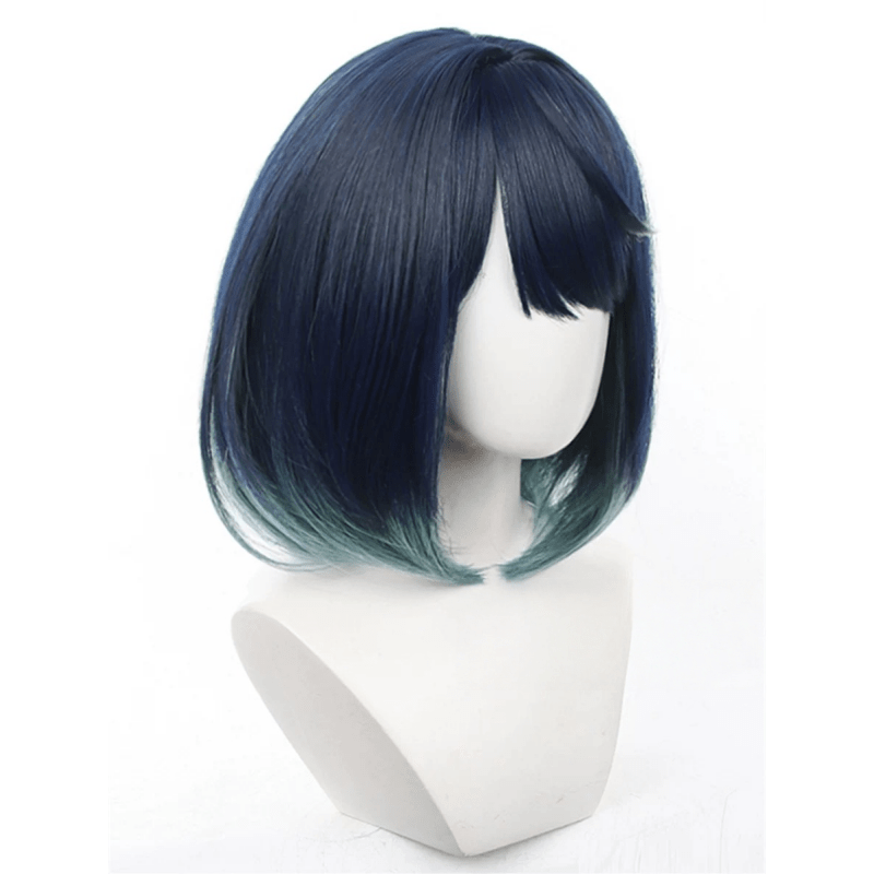 L - email Wig Oshi no Ko Akane Kurokawa Blue Green Shorts Cosplay Wig - lemailwigs