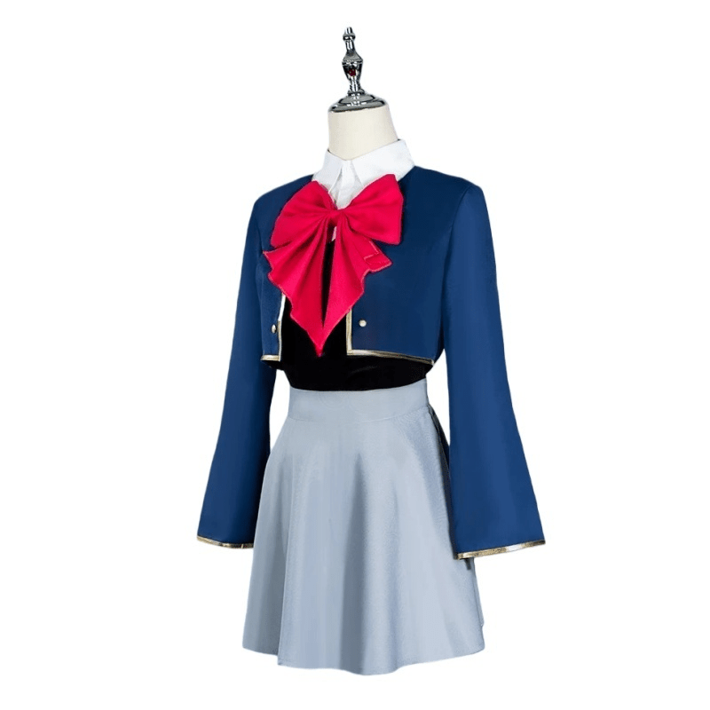L - email Wig Oshi no Ko Ruby Hoshino Blonde Mixed Red Cosplay Costume And Wig Full Set - lemailwigs