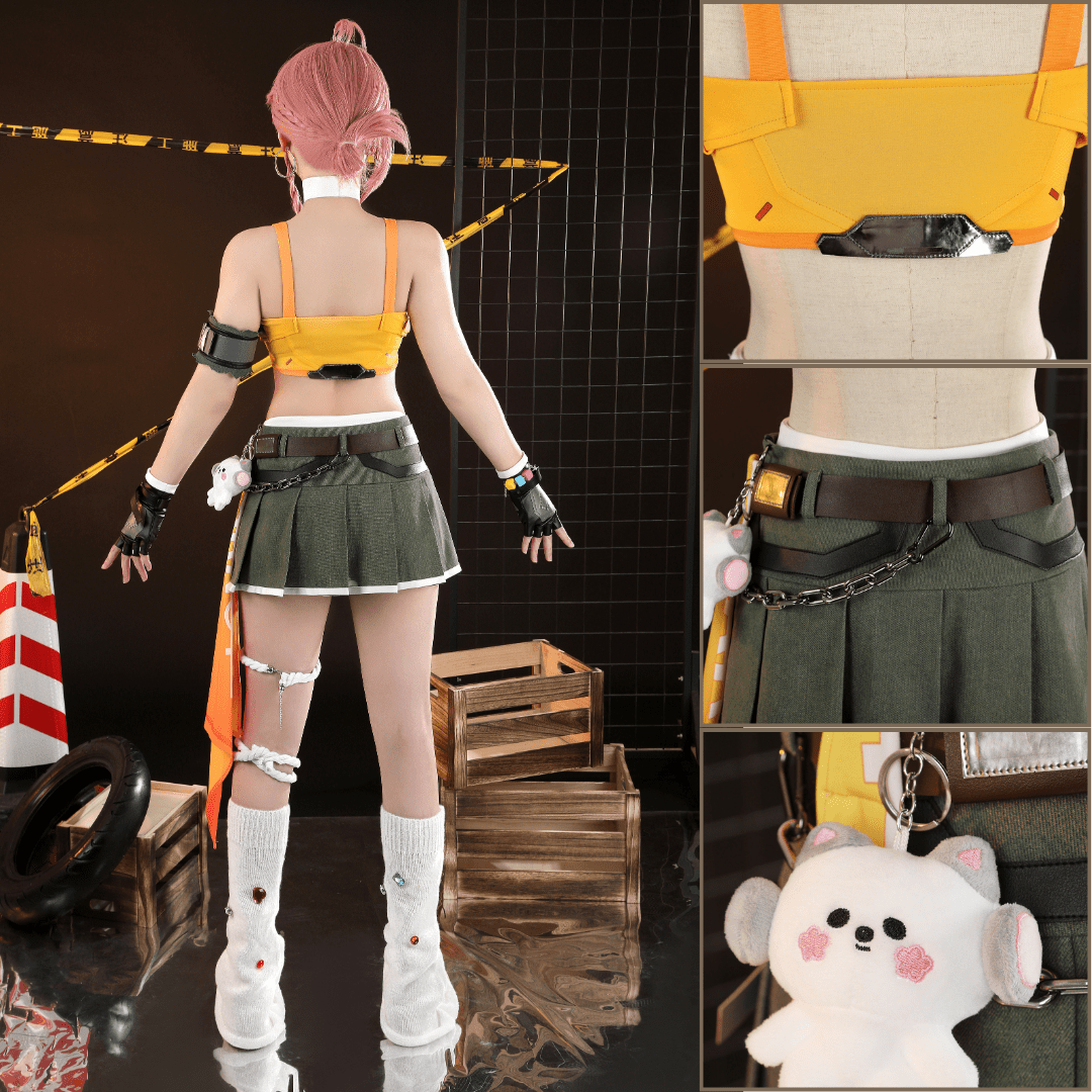 L - email Wig Overwatch Mercy Girl Group Collab Cosplay Costume - lemailwigs