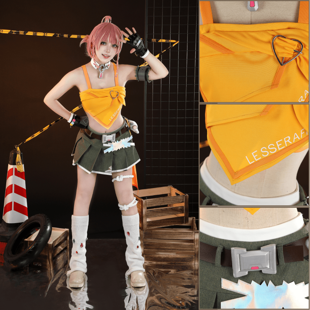 L - email Wig Overwatch Mercy Girl Group Collab Cosplay Costume - lemailwigs