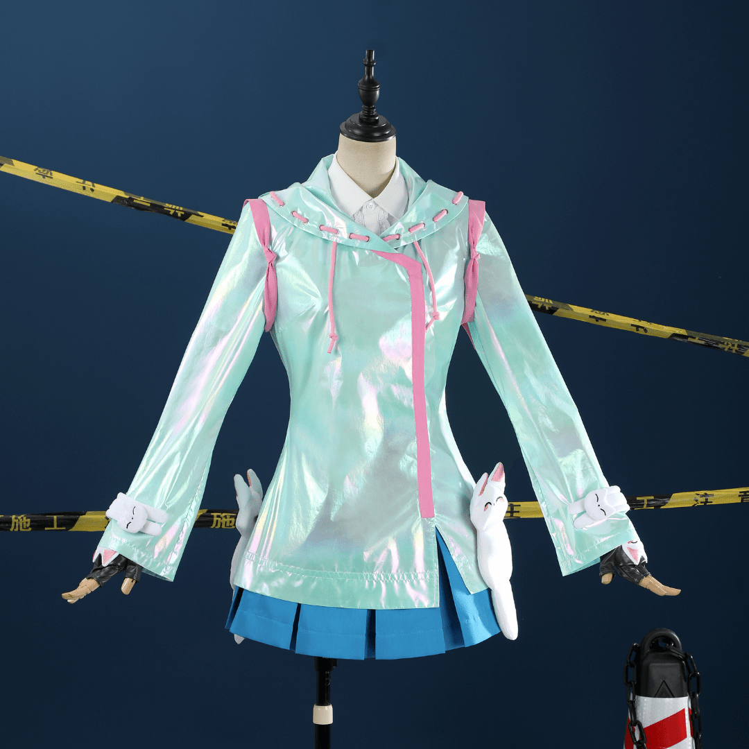 L - email Wig Overwatch Rainy Day Kiriko Cosplay Costume - lemailwigs