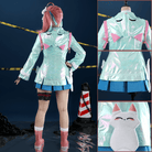 L - email Wig Overwatch Rainy Day Kiriko Cosplay Costume - lemailwigs