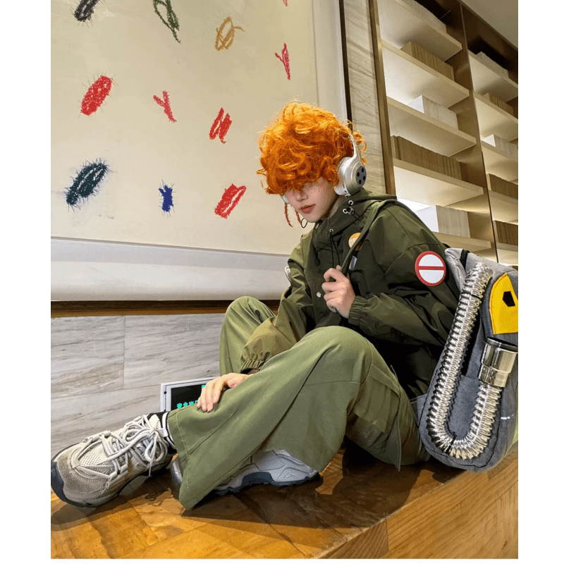 L - email Wig Panty & Stocking With Garterbelt Brief Green Costume Halloween Cosplay Costume - lemailwigs