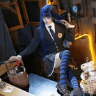 L - email Wig Panty & Stocking with Garterbelt Stocking Anarchy School Uniforms Cosplay Costume - lemailwigs