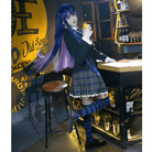 L - email Wig Panty & Stocking with Garterbelt Stocking Anarchy School Uniforms Cosplay Costume - lemailwigs