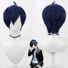 L - email Wig Persona 3 Makoto Yuki Dark Blue Halloween Cosplay Wig - lemailwigs