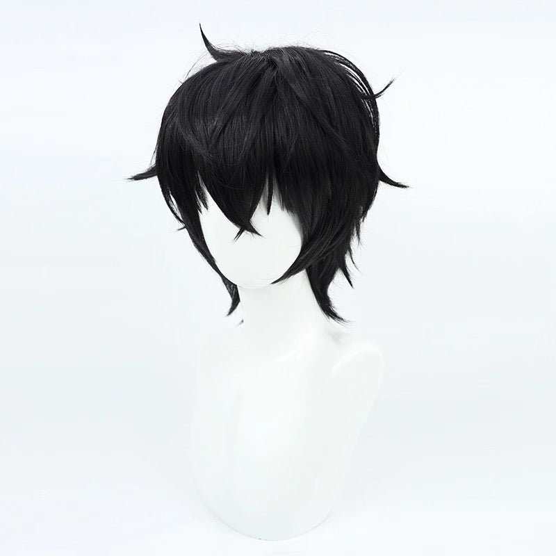 L - email Wig Persona 5 Ren Amamiya Black Halloween Cosplay Wig - lemailwigs