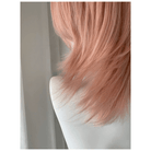 L - email Wig Pink Gold 38cm Short Font Lace Wig - lemailwigs