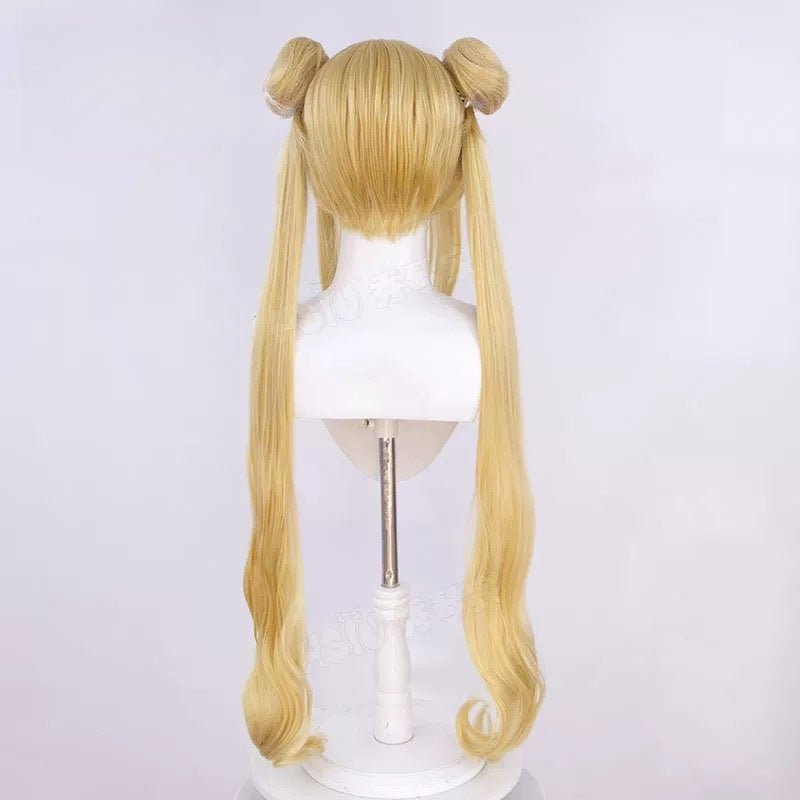 L - email Wig Pretty Soldier Sailor Moon 95cm Cream Yellow Cosplay Wig - lemailwigs